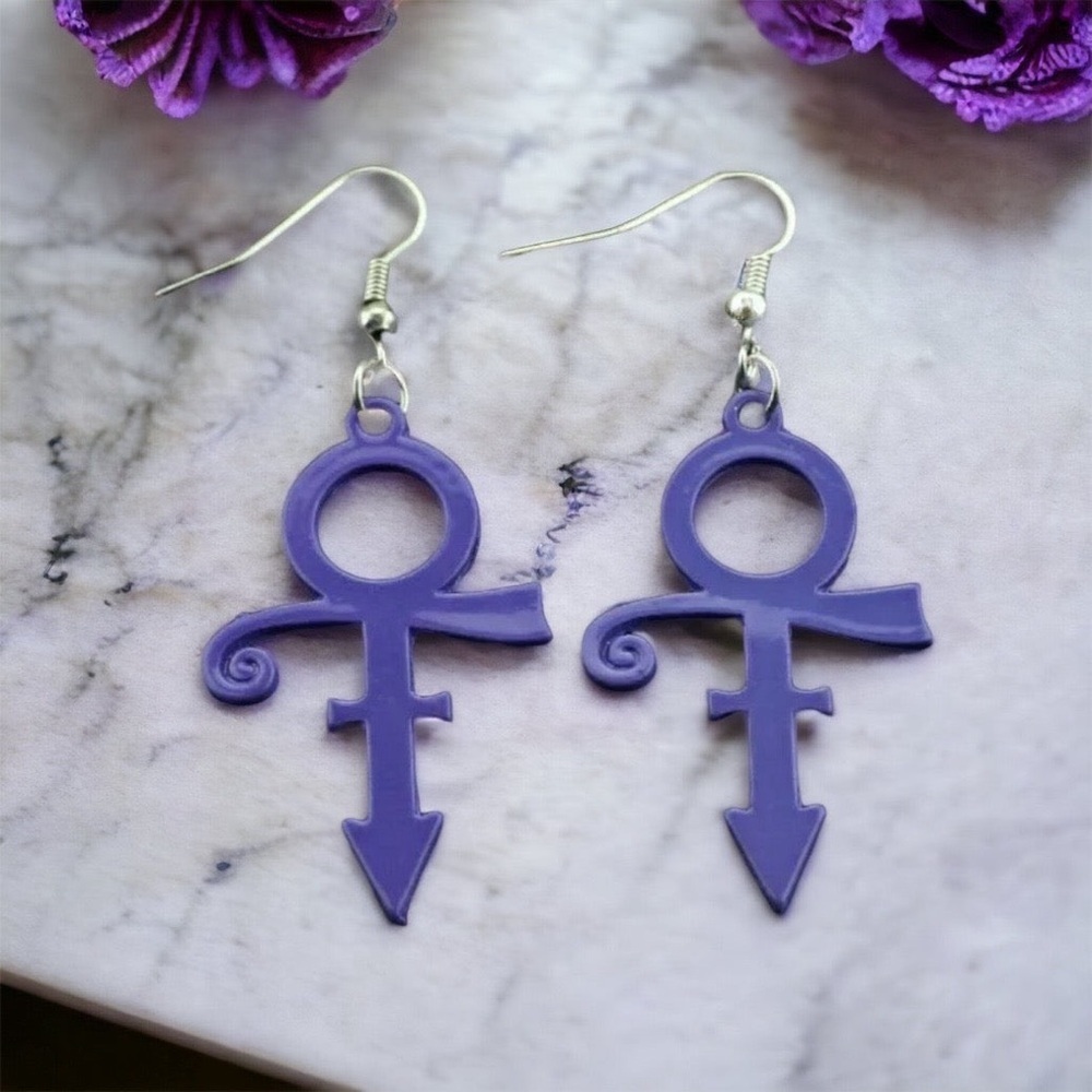 Purple Rain Earrings Purple Raindrop Statement Dangles